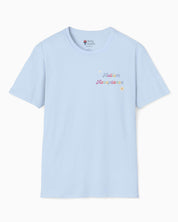 Autism T-Shirt By Daily Bloom Advocate Support Empower Include Tee w/ Back Print Light Blue / S