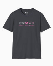 Autism T-Shirt By Daily Bloom Advocate Support Empower Love Hearts Tee Dark Heather Grey / S