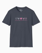 Autism T-Shirt By Daily Bloom Advocate Support Empower Love Hearts Tee Heather Navy / S