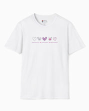 Autism T-Shirt By Daily Bloom Advocate Support Empower Love Hearts Tee White / S