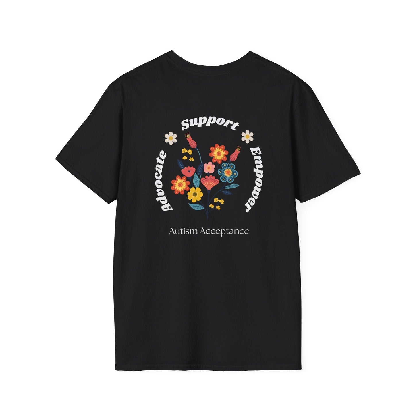 Advocate Support Empower Tee - The Joshua School-Neurodiversity, ADHD & Autism Awareness & Acceptance by Daily Bloom