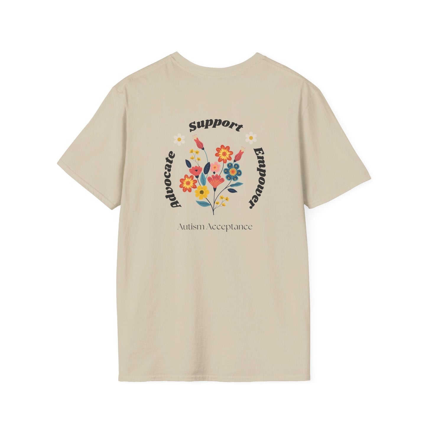 Advocate Support Empower Tee - The Joshua School-Neurodiversity, ADHD & Autism Awareness & Acceptance by Daily Bloom