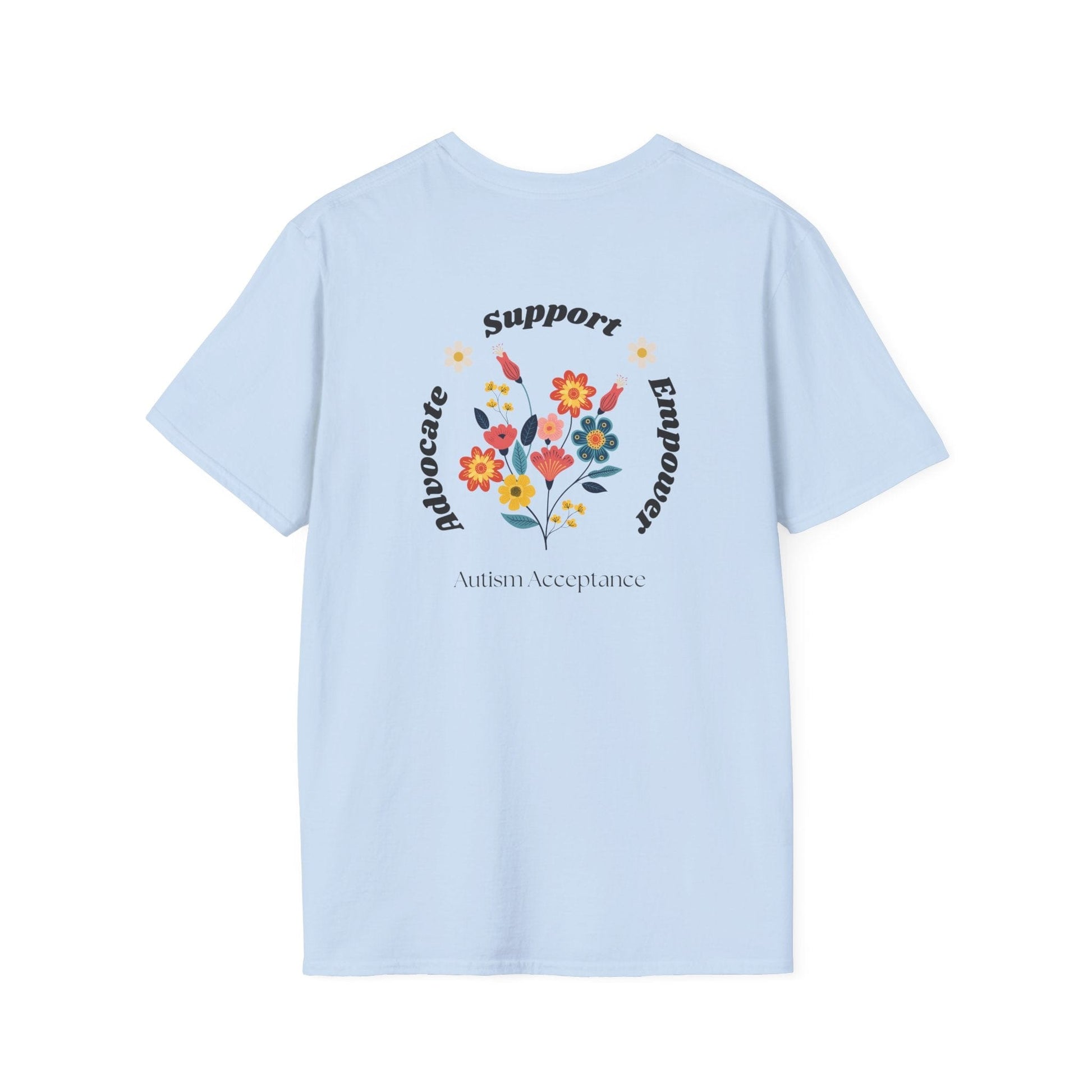 Advocate Support Empower Tee - The Joshua School-Neurodiversity, ADHD & Autism Awareness & Acceptance by Daily Bloom
