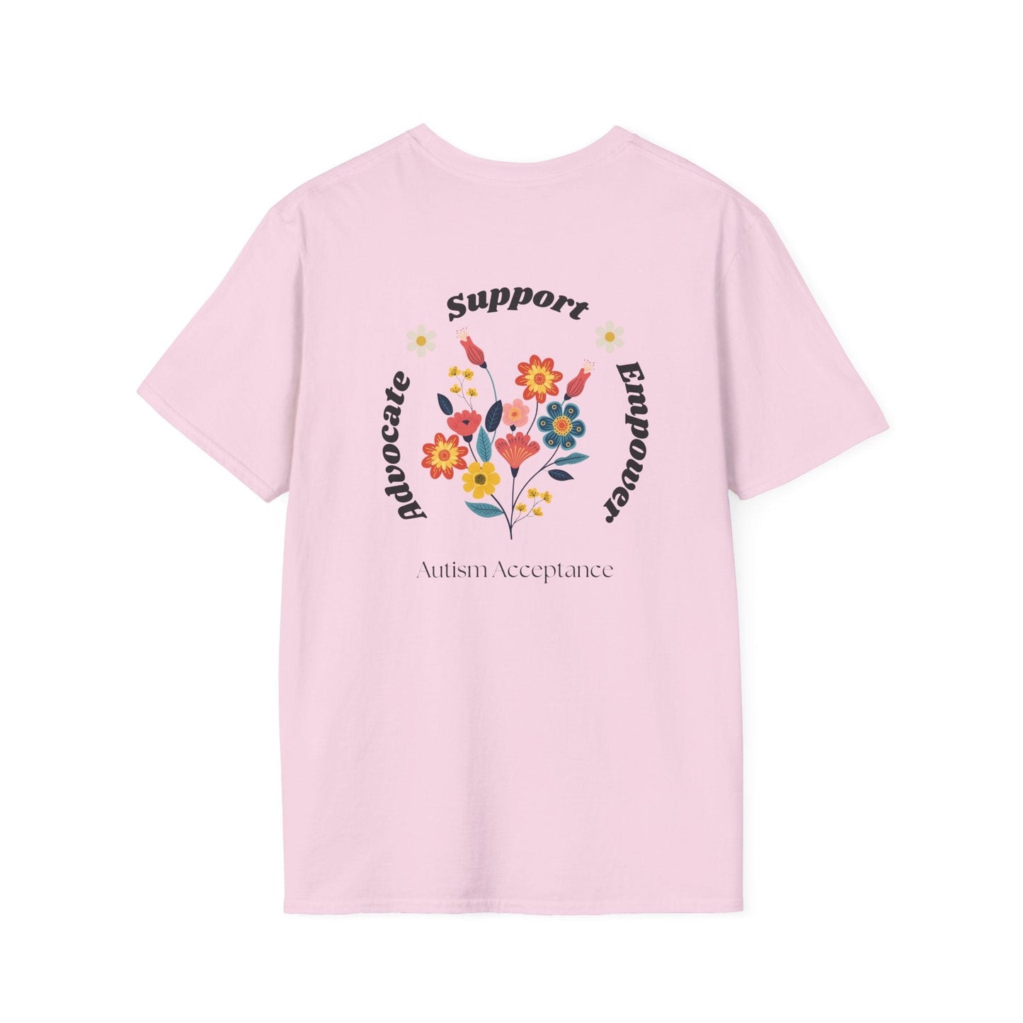 Advocate Support Empower Tee - The Joshua School-Neurodiversity, ADHD & Autism Awareness & Acceptance by Daily Bloom