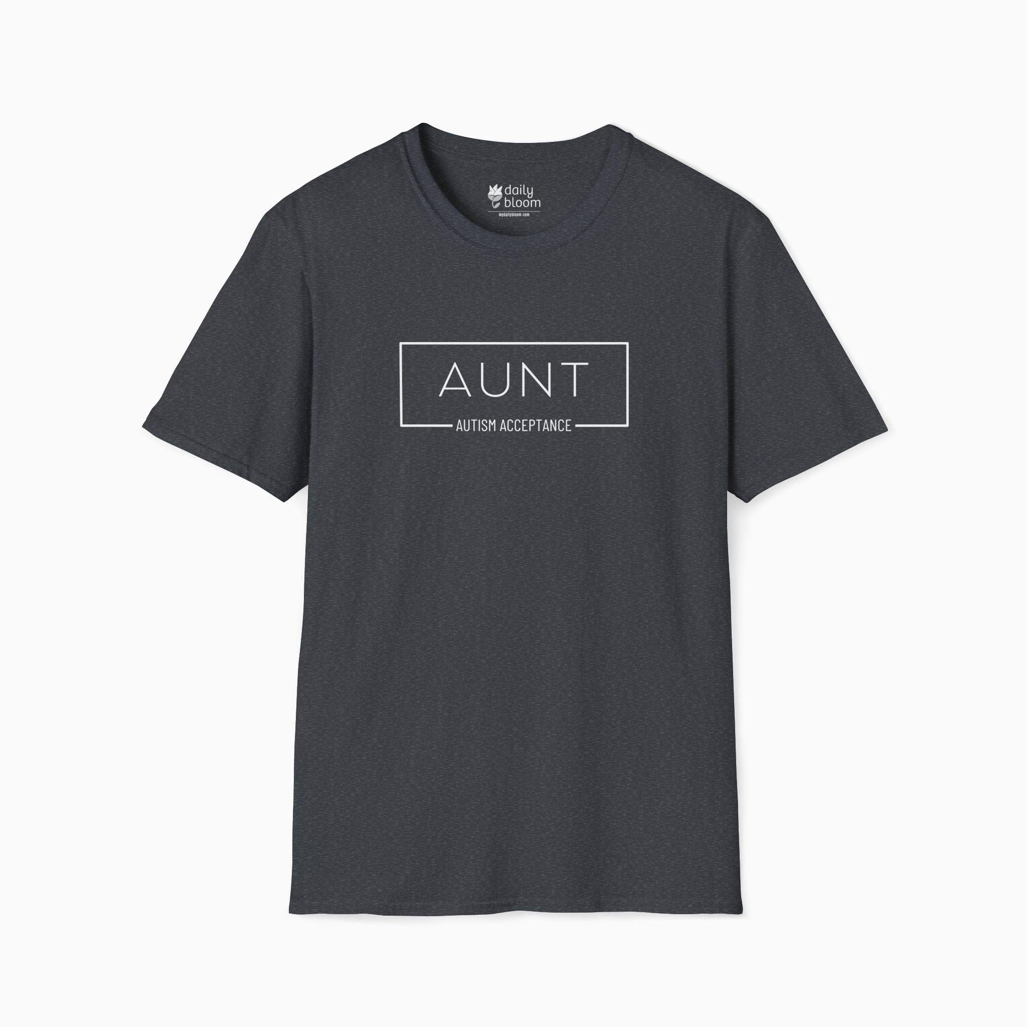 Autism T-Shirt By Daily Bloom Aunt Box Tee Dark Heather Grey / S