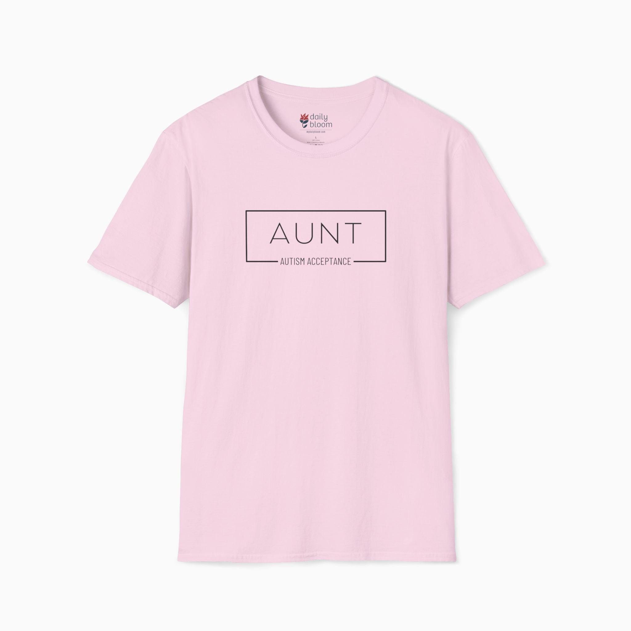 Autism T-Shirt By Daily Bloom Aunt Box Tee Light Pink / S