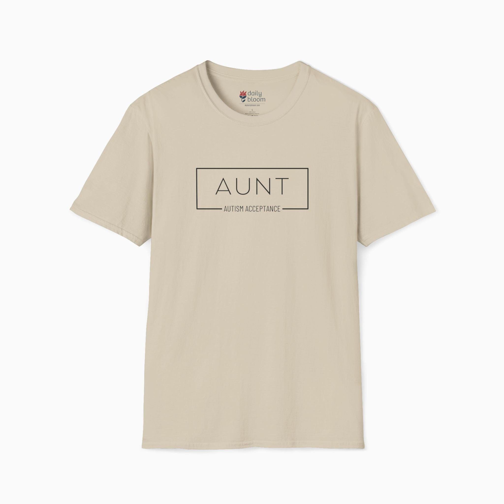 Autism T-Shirt By Daily Bloom Aunt Box Tee Sand / S