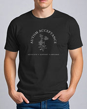 Autism Acceptance - Advocate Support Empower Tee-Neurodiversity, ADHD & Autism Awareness & Acceptance T-Shirt by Daily Bloom