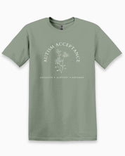 Autism Acceptance - Advocate Support Empower Tee-Sage-Neurodiversity, ADHD & Autism Awareness & Acceptance T-Shirt by Daily Bloom