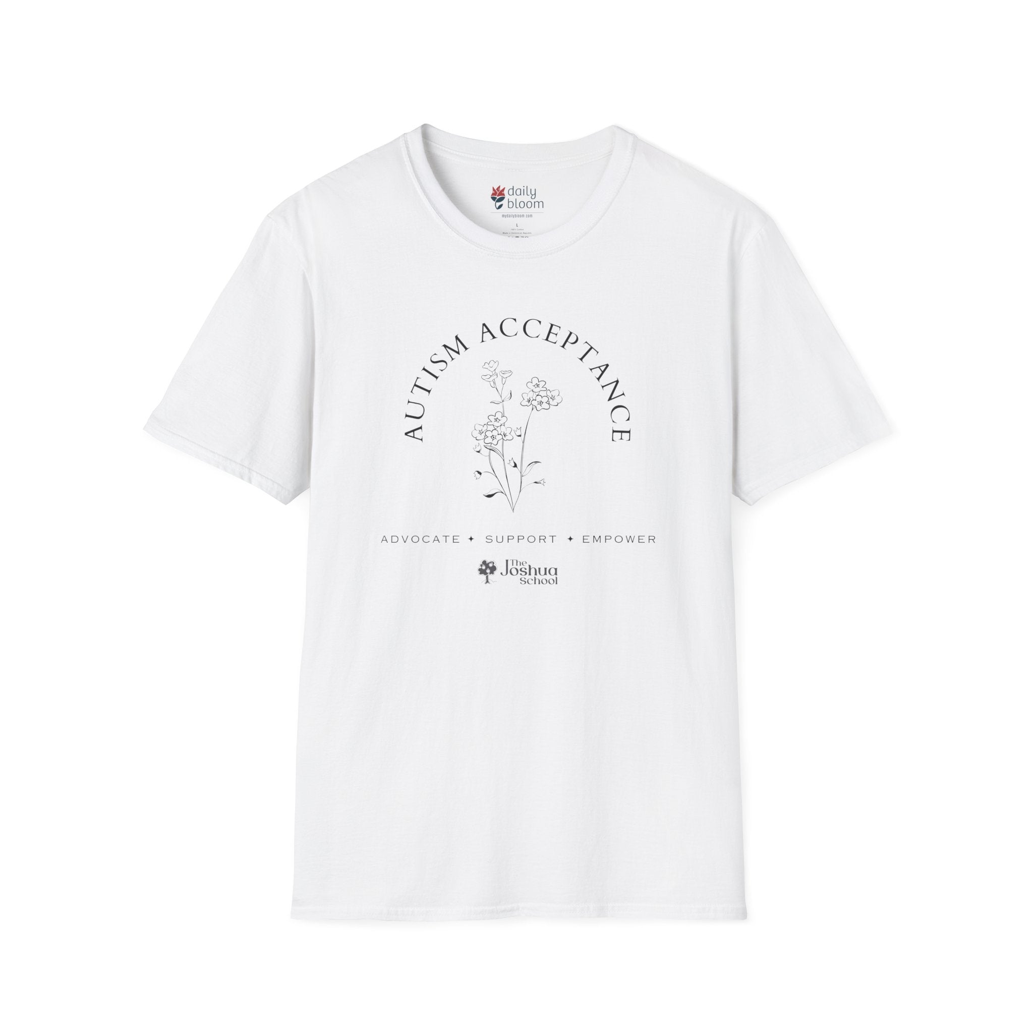 Autism T-Shirt - Autism Acceptance - Advocate Support Empower Tee - The Joshua School - Daily Bloom