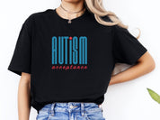 Autism Acceptance Retro Blue Tee-Neurodiversity, ADHD & Autism Awareness & Acceptance T-Shirt by Daily Bloom