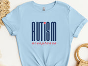 Autism Acceptance Retro Blue Tee-Light Blue-Neurodiversity, ADHD & Autism Awareness & Acceptance T-Shirt by Daily Bloom