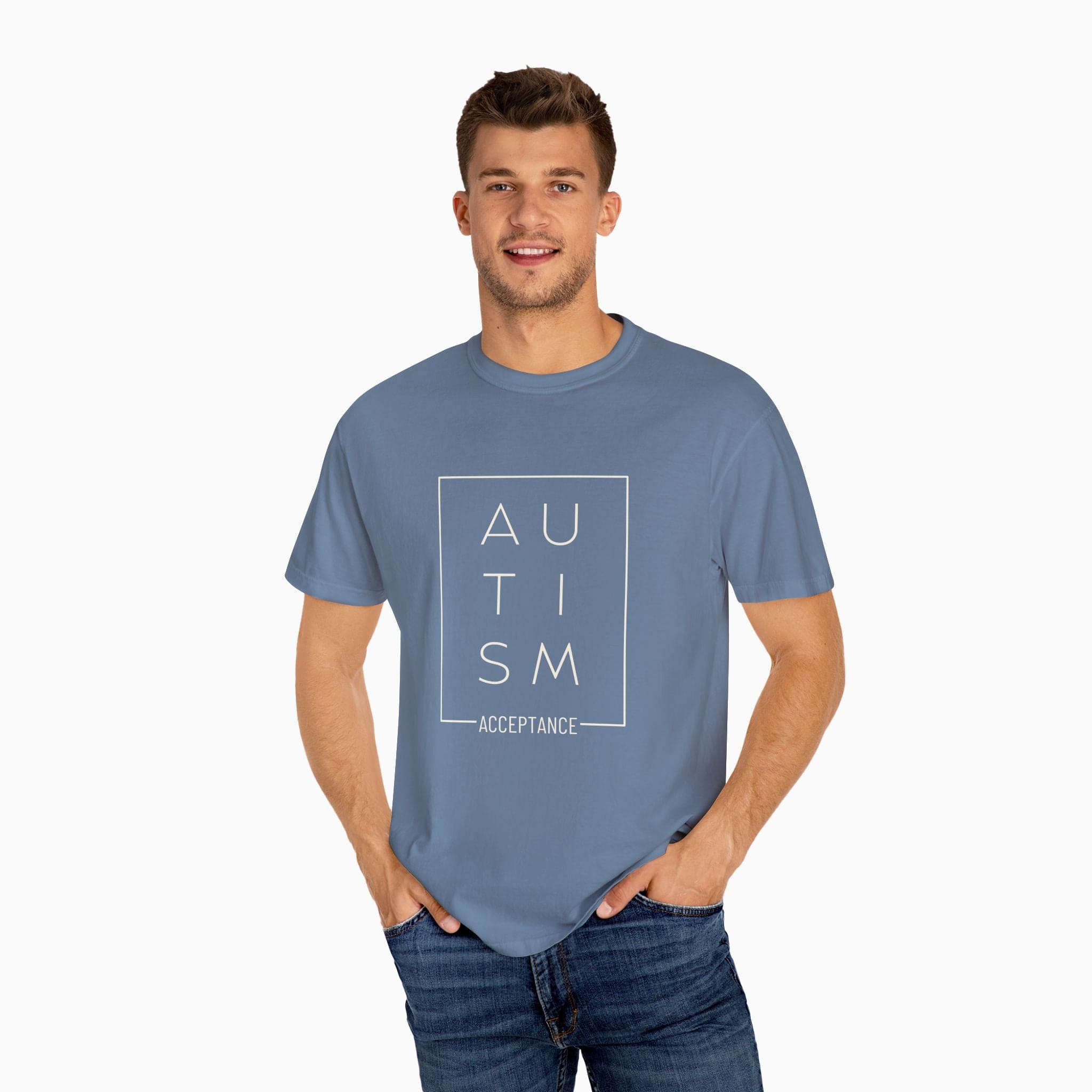 Autism T-Shirt By Daily Bloom Autism Acceptance Box Comfort Colors Tee