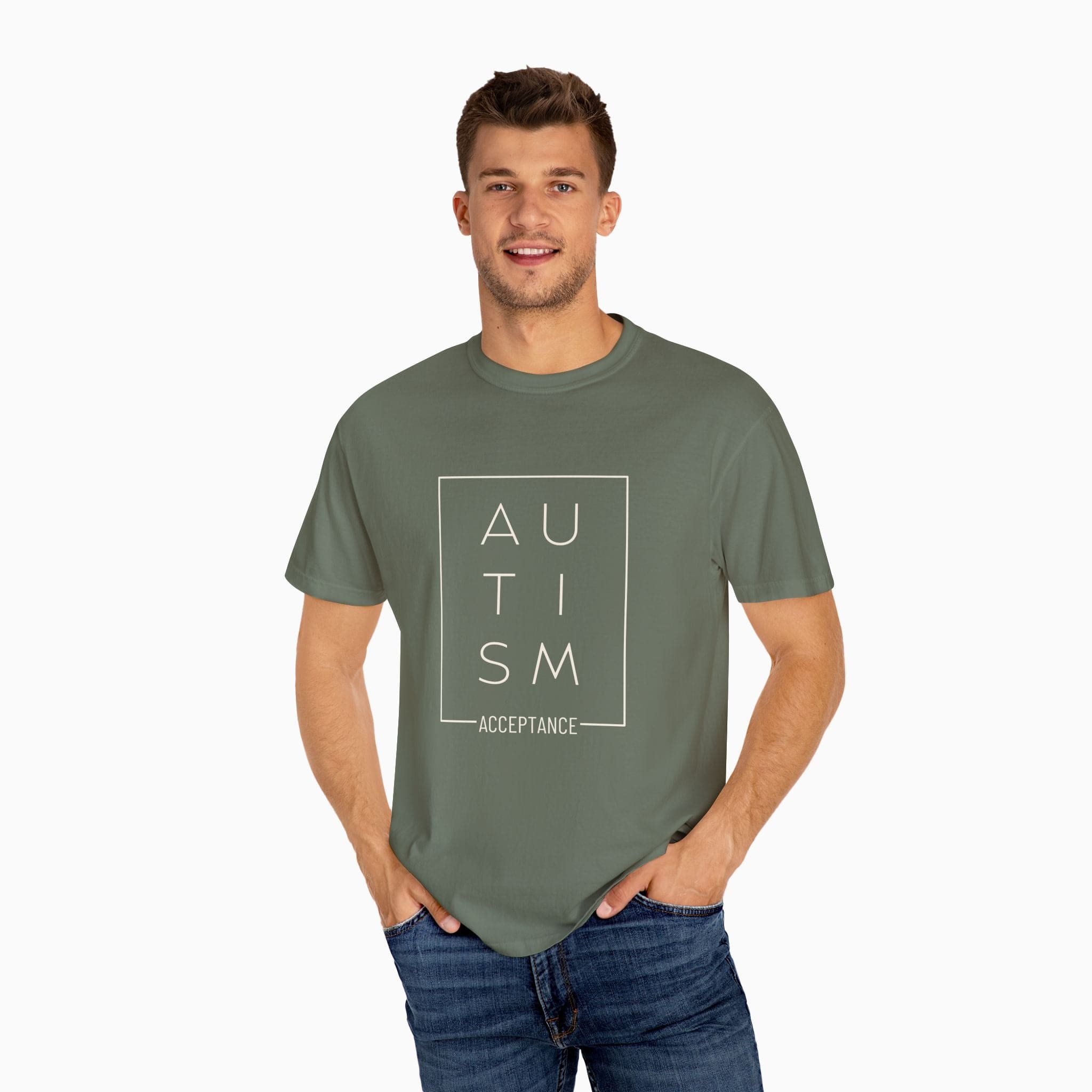 Autism T-Shirt By Daily Bloom Autism Acceptance Box Comfort Colors Tee
