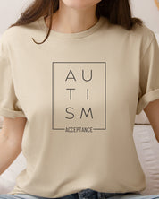 Autism Acceptance Box Tee-Neurodiversity, ADHD & Autism Awareness & Acceptance T-Shirt by Daily Bloom