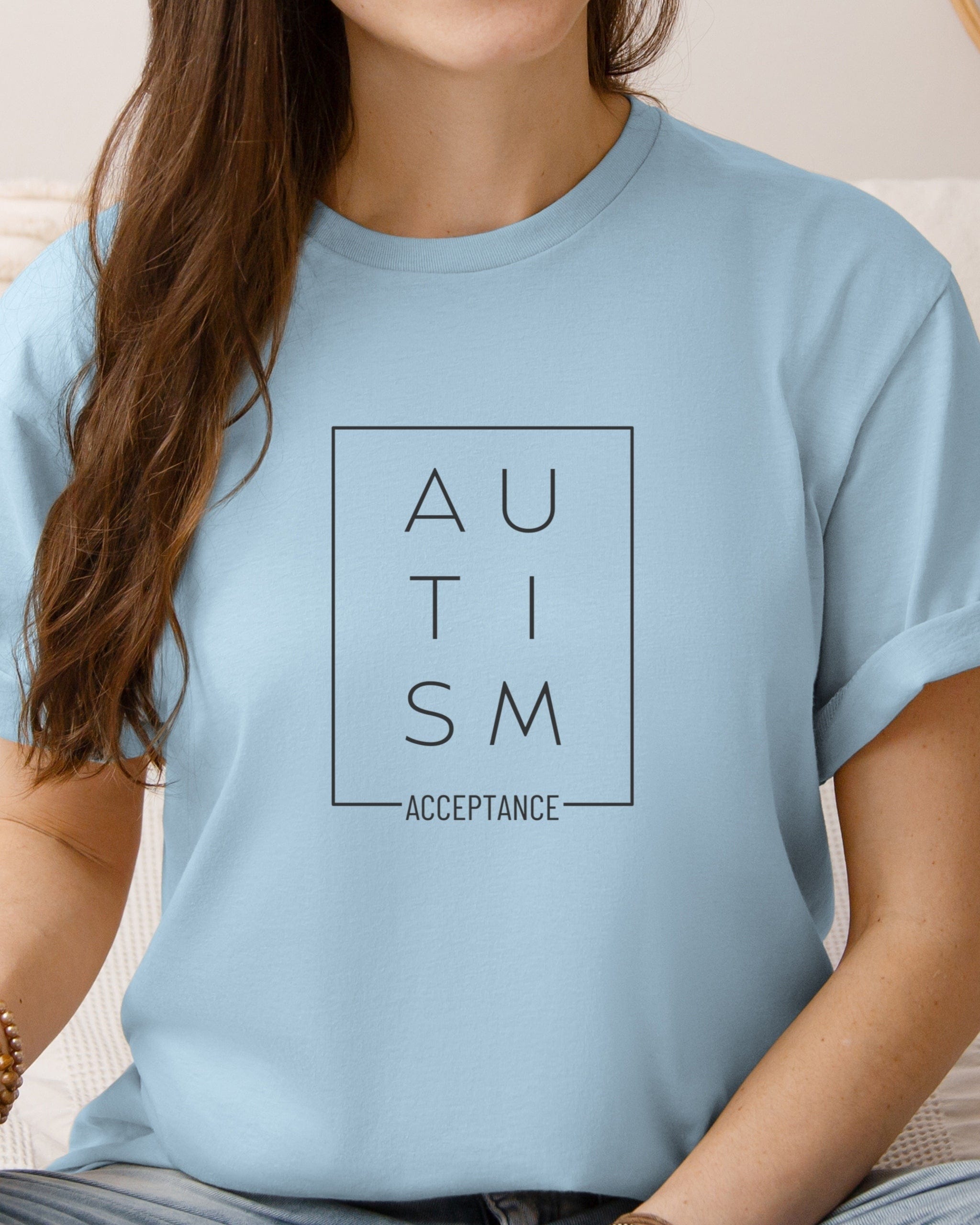 Autism Acceptance Box Tee-Neurodiversity, ADHD & Autism Awareness & Acceptance T-Shirt by Daily Bloom
