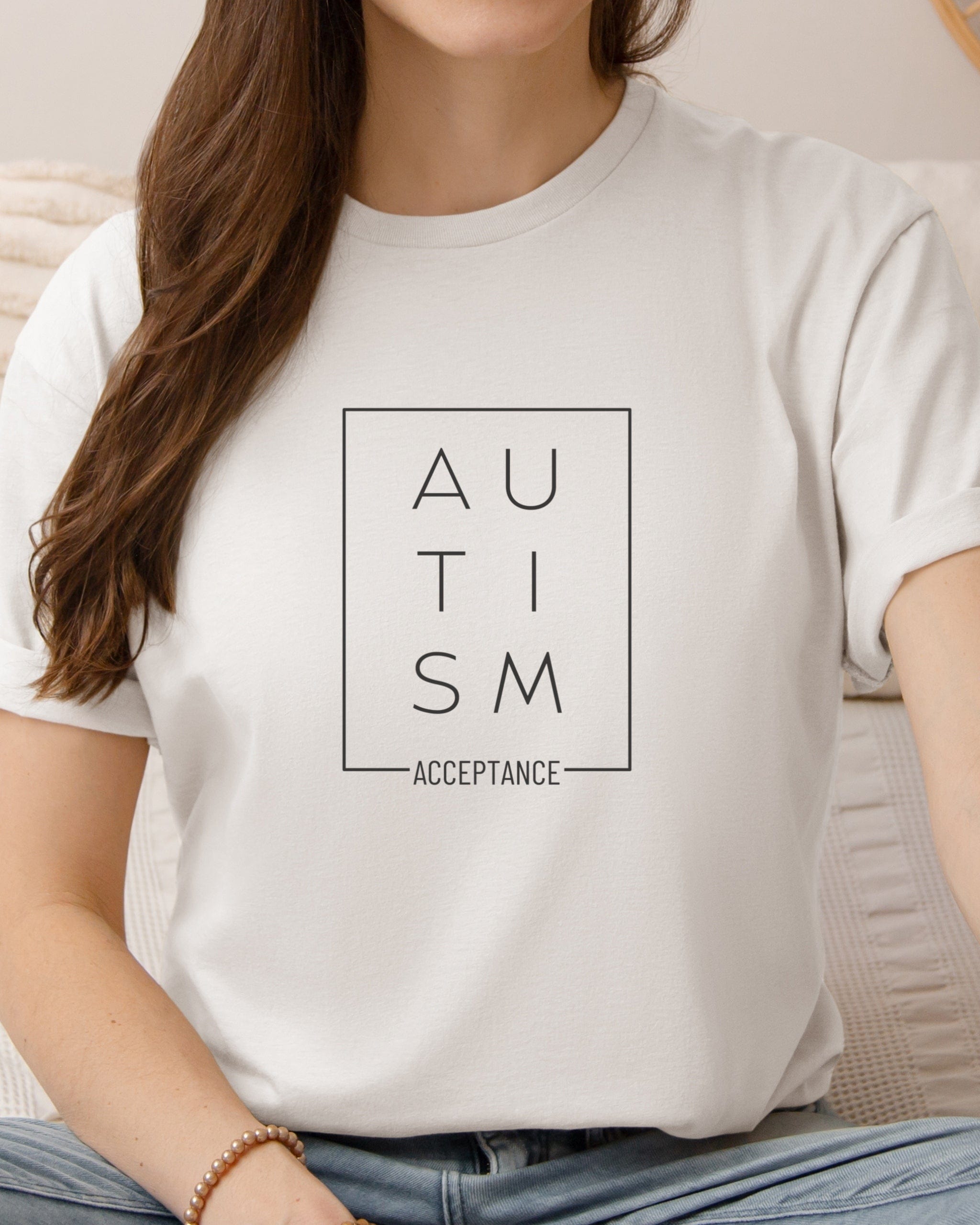 Autism Acceptance Box Tee-Neurodiversity, ADHD & Autism Awareness & Acceptance T-Shirt by Daily Bloom