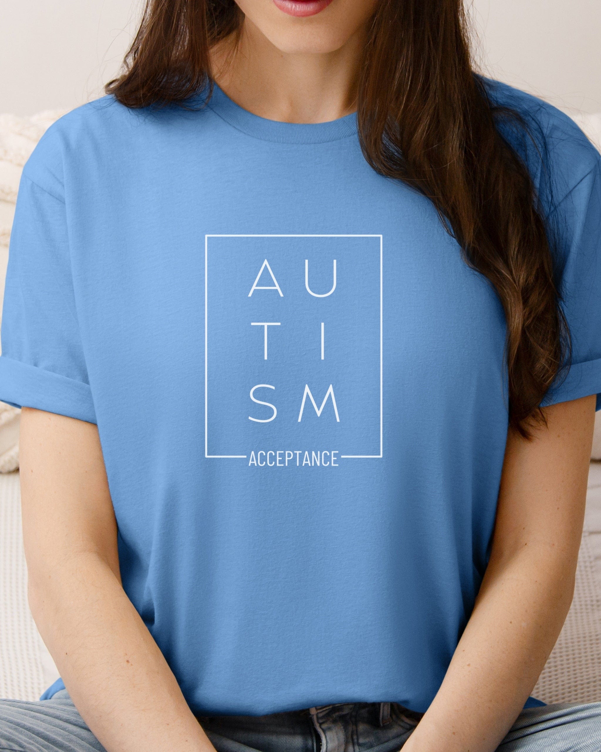 Autism Acceptance Box Tee-Neurodiversity, ADHD & Autism Awareness & Acceptance T-Shirt by Daily Bloom