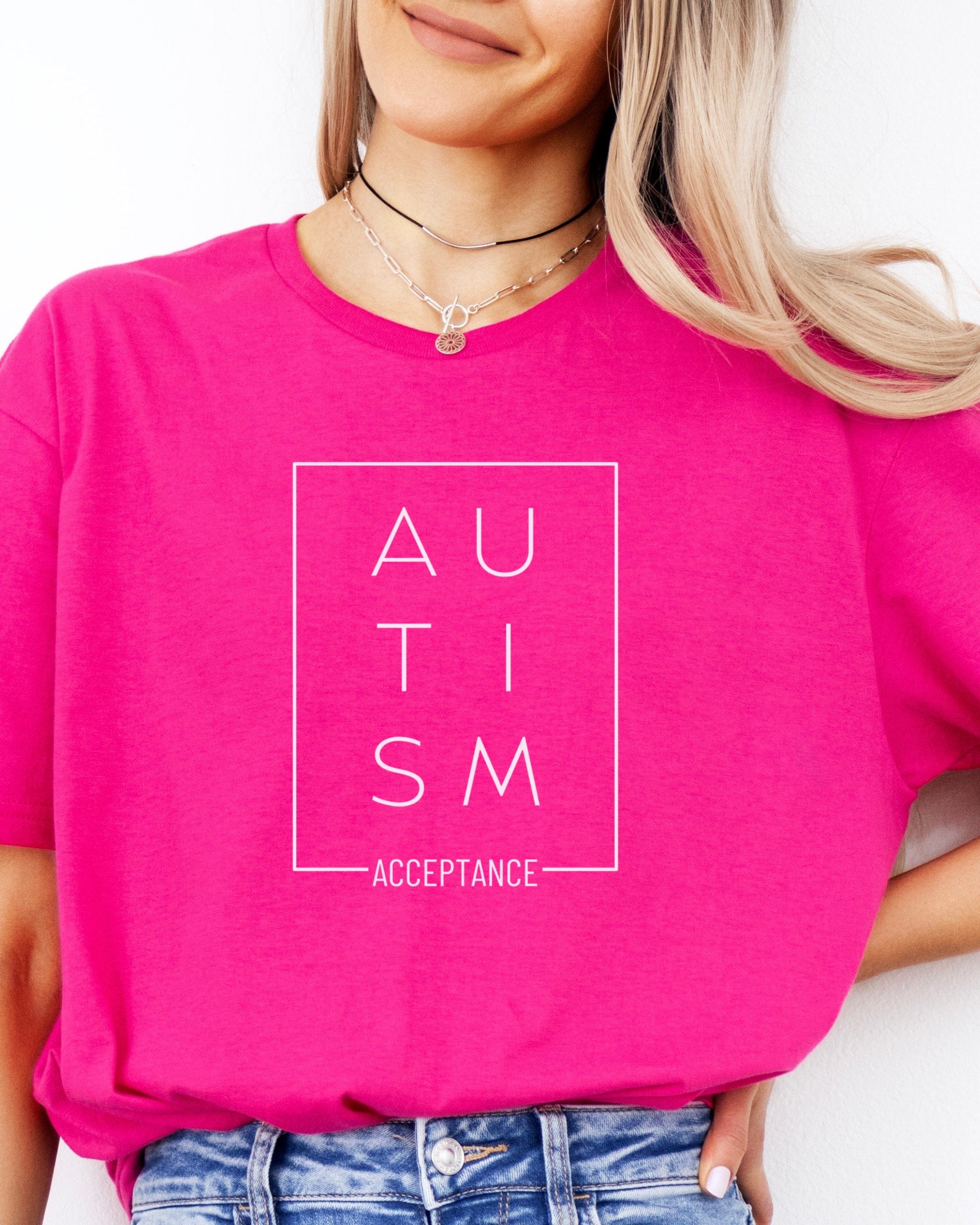 Autism Acceptance Box Tee-Neurodiversity, ADHD & Autism Awareness & Acceptance T-Shirt by Daily Bloom