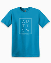 Autism Acceptance Box Tee-Sapphire-Neurodiversity, ADHD & Autism Awareness & Acceptance T-Shirt by Daily Bloom