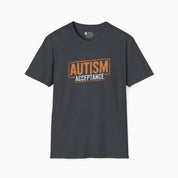 Autism T-Shirt By Daily Bloom Autism Acceptance Graffiti Tee Dark Heather Grey / S