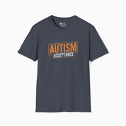 Autism T-Shirt By Daily Bloom Autism Acceptance Graffiti Tee Heather Navy / S