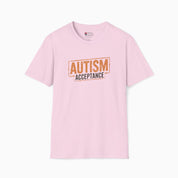 Autism T-Shirt By Daily Bloom Autism Acceptance Graffiti Tee Light Pink / S