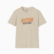 Autism T-Shirt By Daily Bloom Autism Acceptance Graffiti Tee Sand / S