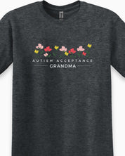 Autism Acceptance Grandma Tee-Neurodiversity, ADHD & Autism Awareness & Acceptance T-Shirt by Daily Bloom