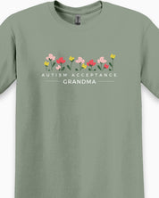 Autism Acceptance Grandma Tee-Neurodiversity, ADHD & Autism Awareness & Acceptance T-Shirt by Daily Bloom