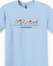 Autism Acceptance Grandma Tee-Neurodiversity, ADHD & Autism Awareness & Acceptance T-Shirt by Daily Bloom