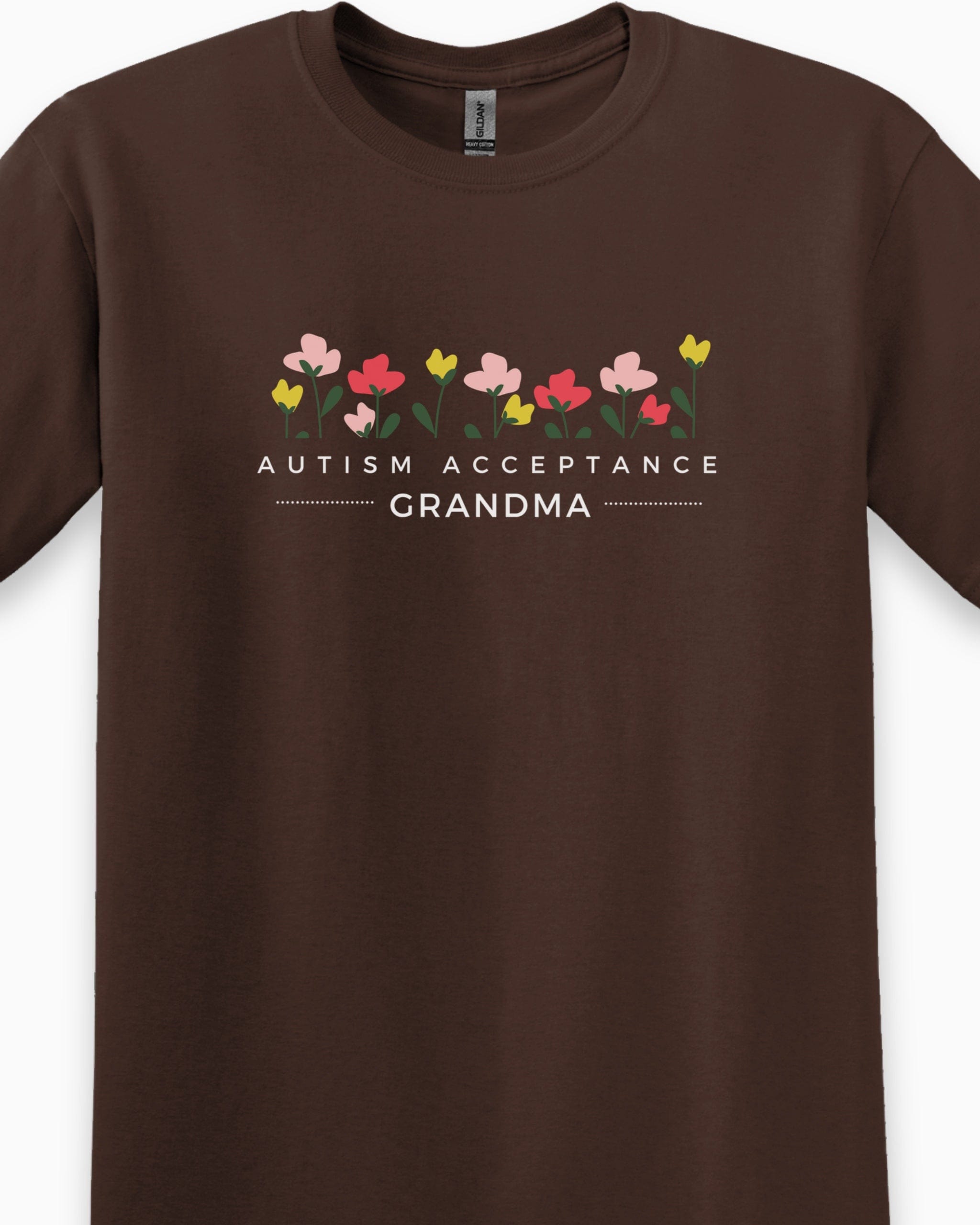 Autism Acceptance Grandma Tee-Neurodiversity, ADHD & Autism Awareness & Acceptance T-Shirt by Daily Bloom