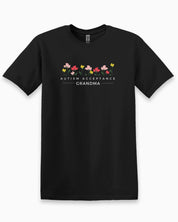 Autism Acceptance Grandma Tee-Black-Neurodiversity, ADHD & Autism Awareness & Acceptance T-Shirt by Daily Bloom