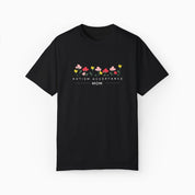 Autism T-Shirt By Daily Bloom Autism Acceptance Mom Comfort Colors Tee Black / S