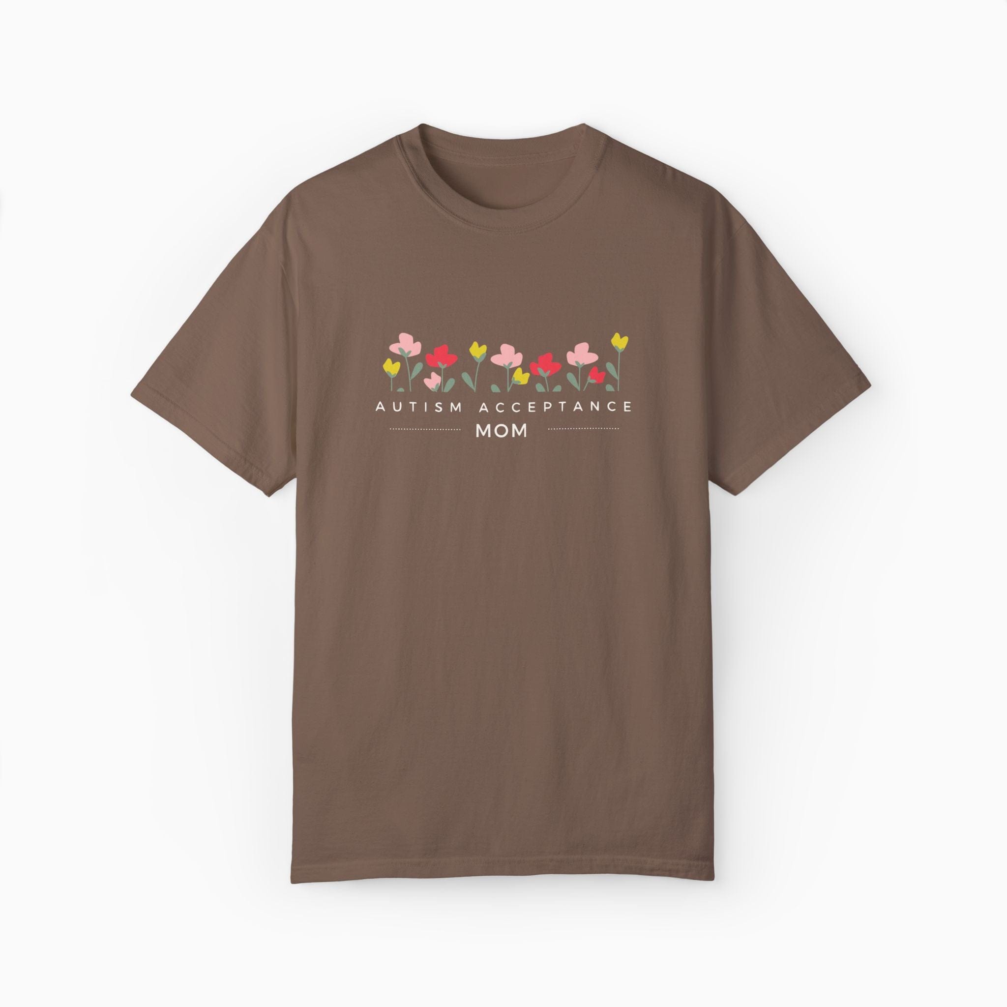 Autism T-Shirt By Daily Bloom Autism Acceptance Mom Comfort Colors Tee Espresso / S