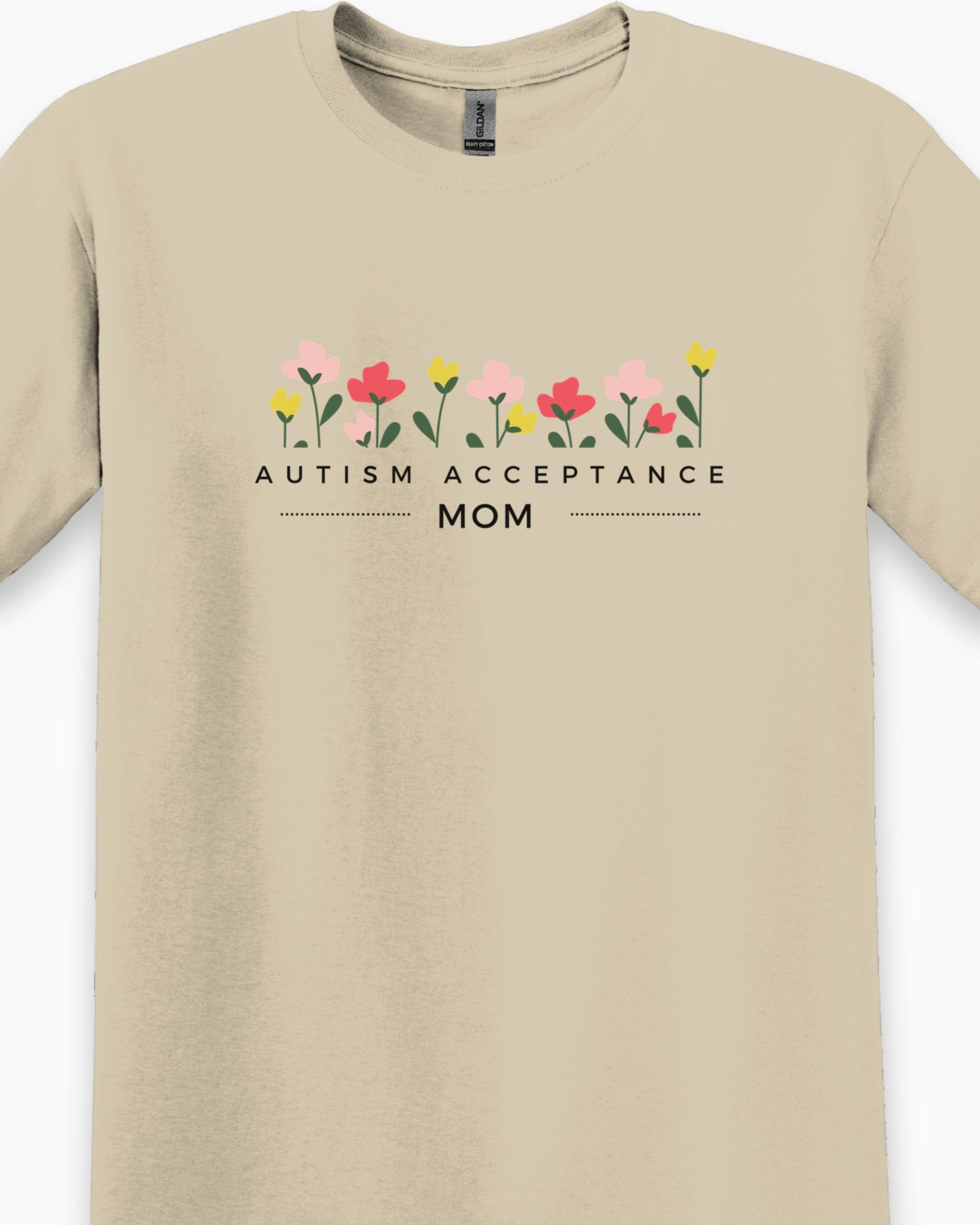 Autism Acceptance Mom Tee-Neurodiversity, ADHD & Autism Awareness & Acceptance T-Shirt by Daily Bloom