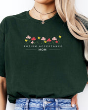 Autism Acceptance Mom Tee-Neurodiversity, ADHD & Autism Awareness & Acceptance T-Shirt by Daily Bloom