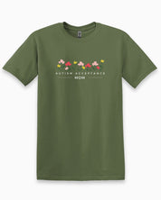 Autism Acceptance Mom Tee-Military Green-Neurodiversity, ADHD & Autism Awareness & Acceptance T-Shirt by Daily Bloom