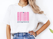 Autism Acceptance Retro Pink Tee-Neurodiversity, ADHD & Autism Awareness & Acceptance T-Shirt by Daily Bloom