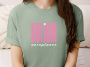 Autism Acceptance Retro Pink Tee-Neurodiversity, ADHD & Autism Awareness & Acceptance T-Shirt by Daily Bloom
