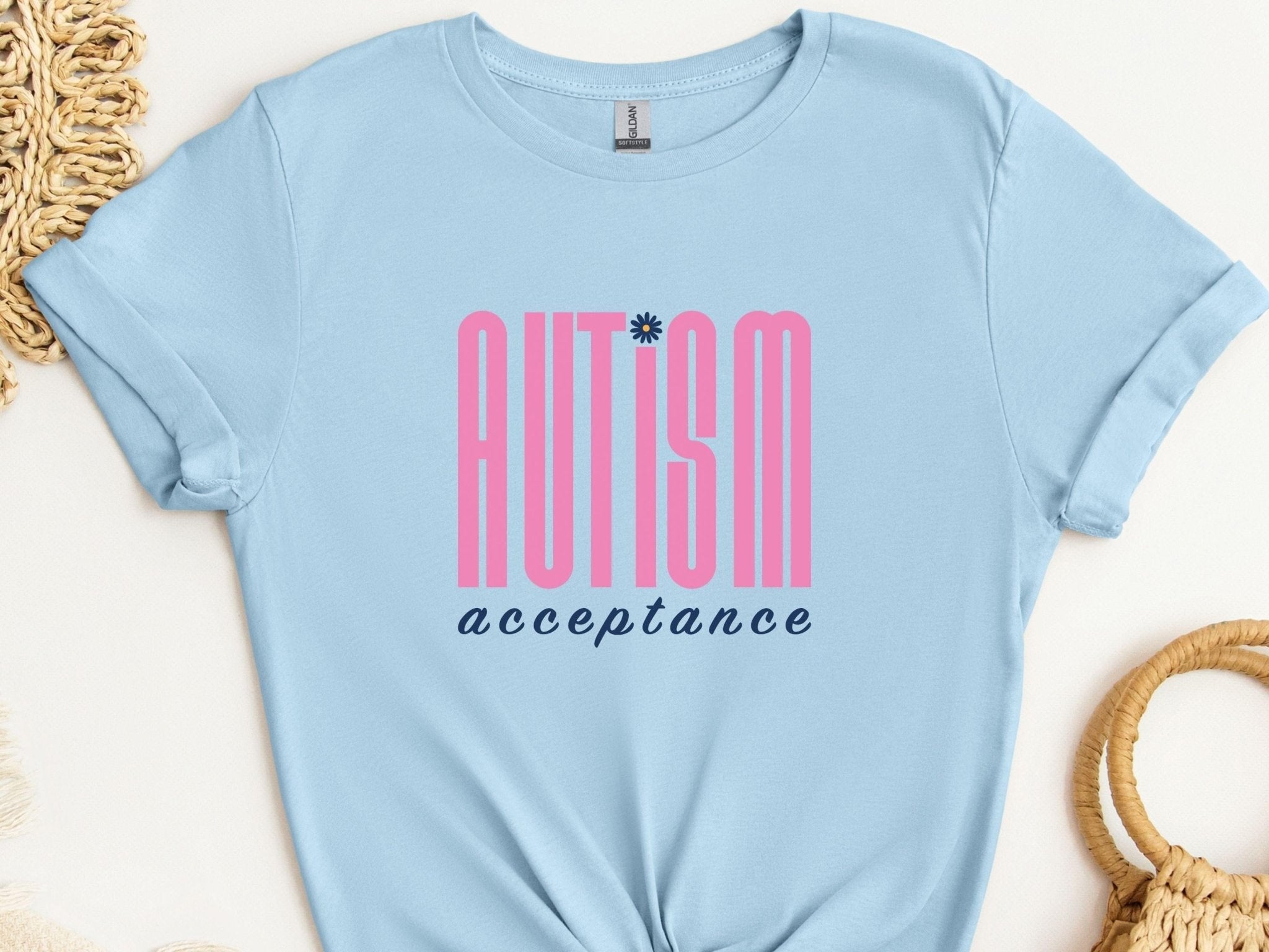 Autism T-Shirt - Autism Acceptance Retro Pink Tee - Daily Bloom