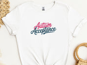 Autism Acceptance Script Tee-White-Neurodiversity, ADHD & Autism Awareness & Acceptance T-Shirt by Daily Bloom