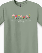 Autism Acceptance Sister Tee-Neurodiversity, ADHD & Autism Awareness & Acceptance T-Shirt by Daily Bloom