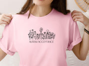 Autism Acceptance Wildflowers Tee-Neurodiversity, ADHD & Autism Awareness & Acceptance T-Shirt by Daily Bloom