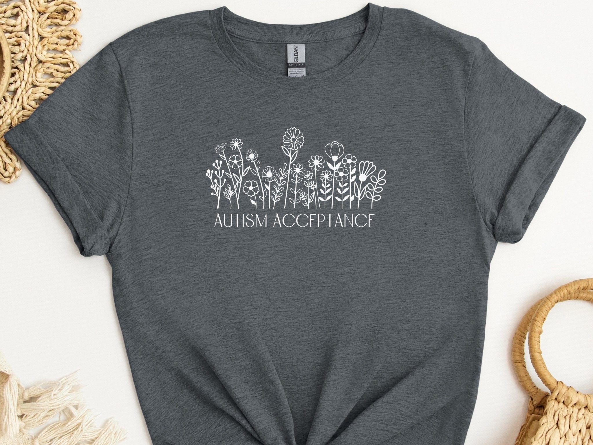 Autism T-Shirt - Autism Acceptance Wildflowers Tee - Daily Bloom