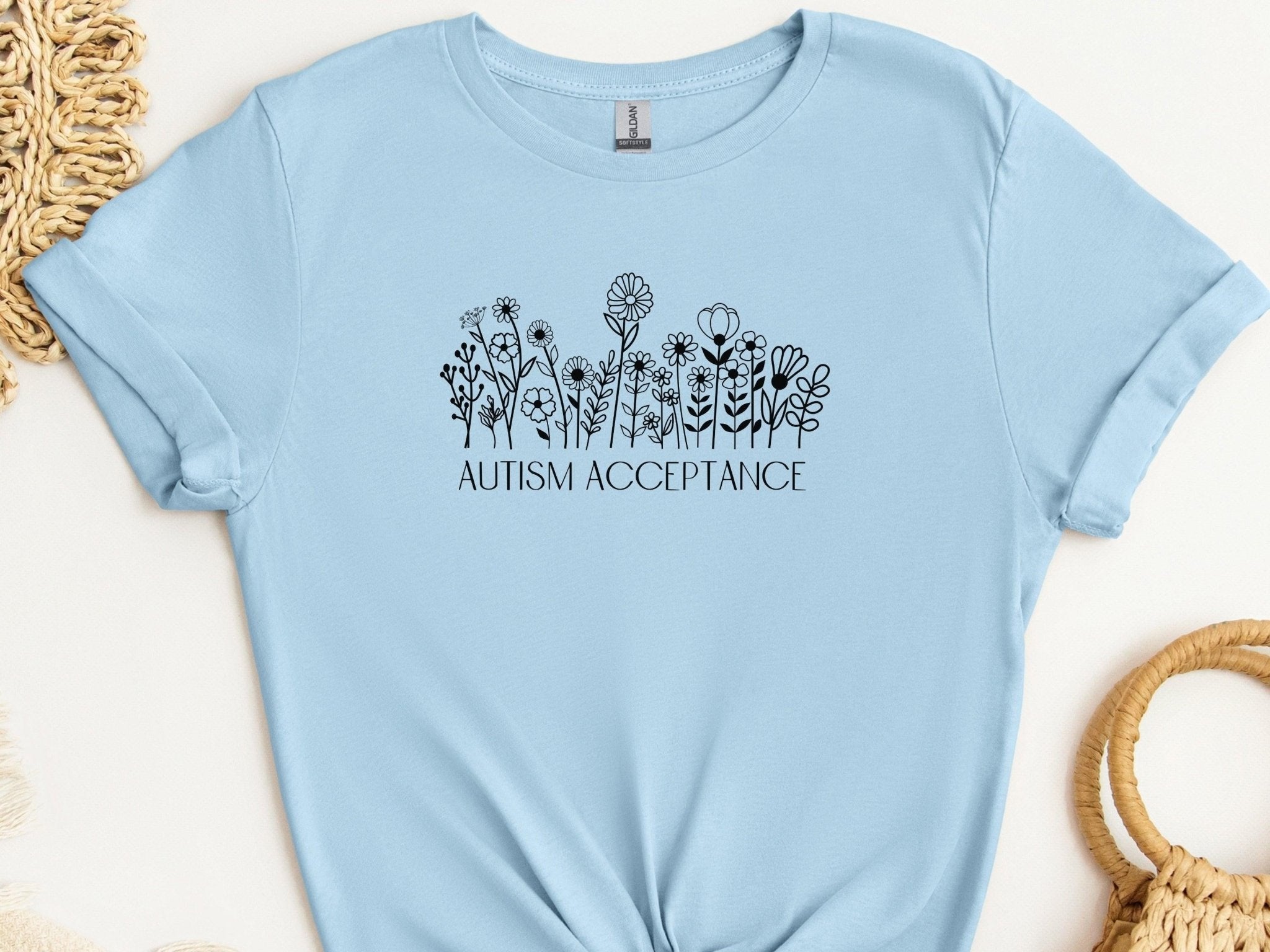 Autism T-Shirt - Autism Acceptance Wildflowers Tee - Daily Bloom