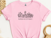 Autism Acceptance Wildflowers Tee-Light Pink-Neurodiversity, ADHD & Autism Awareness & Acceptance T-Shirt by Daily Bloom