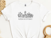 Autism Acceptance Wildflowers Tee-White-Neurodiversity, ADHD & Autism Awareness & Acceptance T-Shirt by Daily Bloom