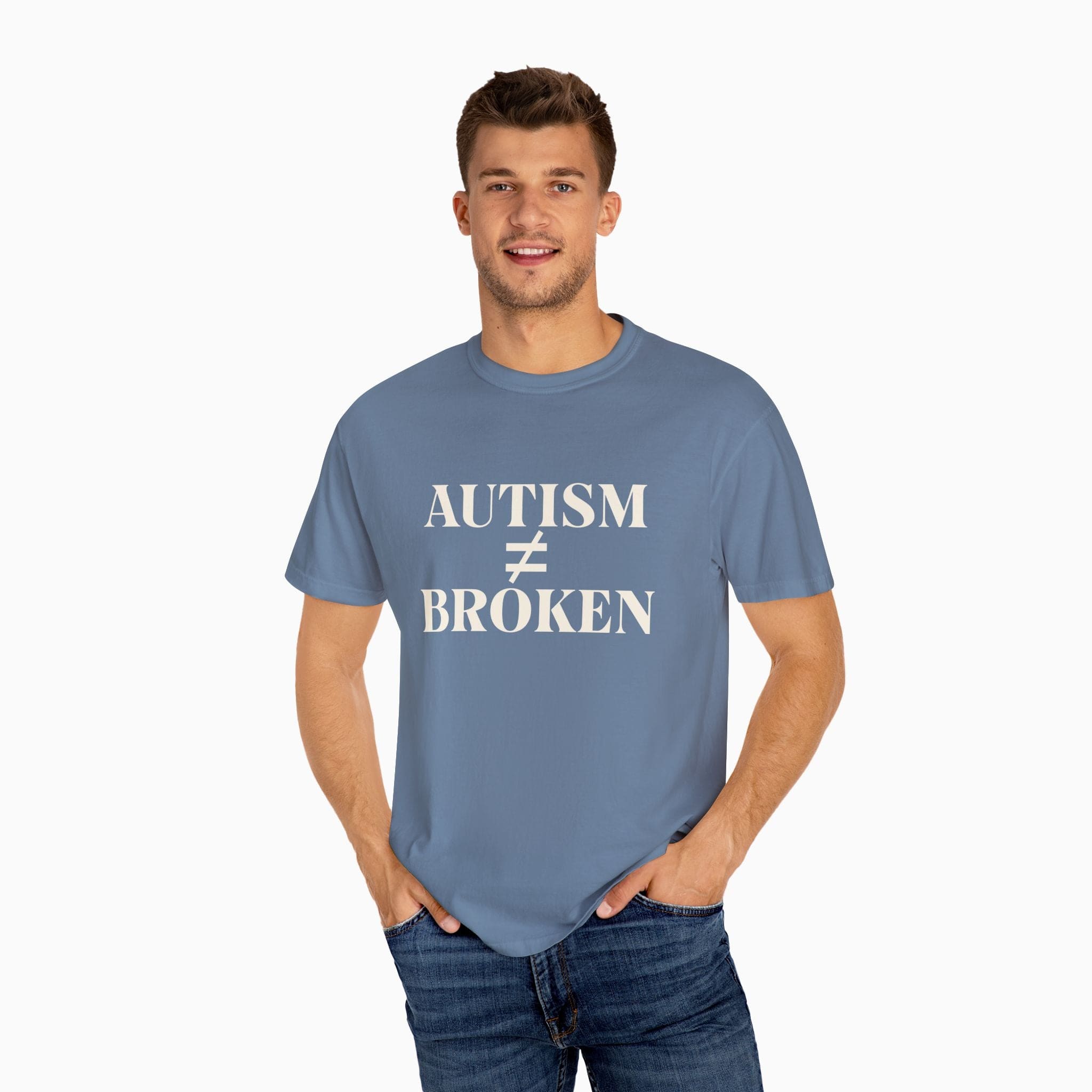 Autism T-Shirt By Daily Bloom Autism ≠ Broken Comfort Colors Tee