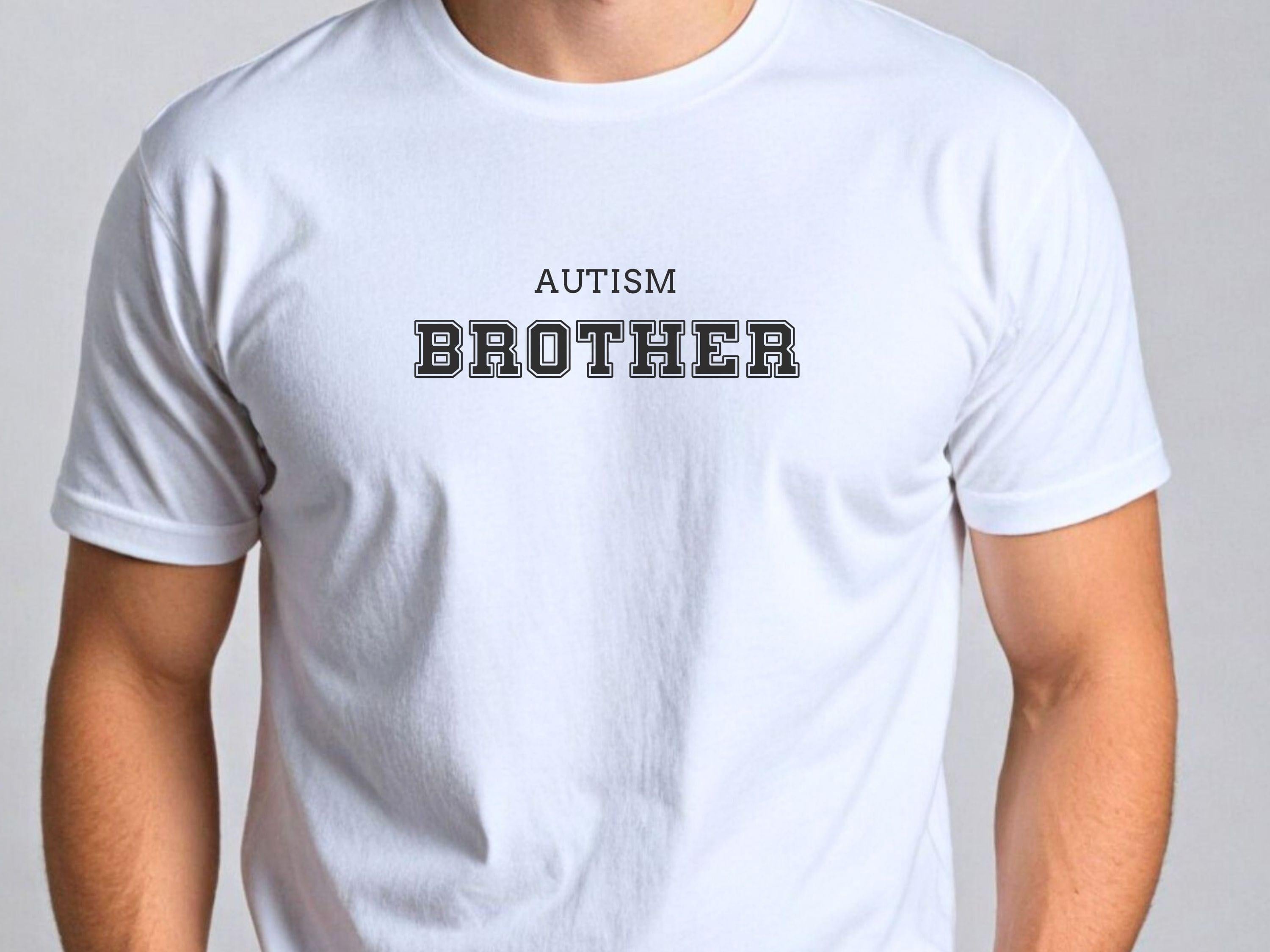 Autism Brother College Tee-Neurodiversity, ADHD & Autism Awareness & Acceptance T-Shirt by Daily Bloom